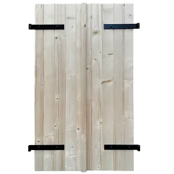 Fortia Volet battant bois naturel - l.120 x H.155 cm - 2 vantaux- Volet Battant