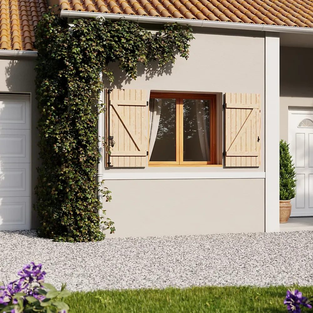 Fortia Volet Battant<Volet battant bois naturel - l.140 x H.145 cm - 2 vantaux