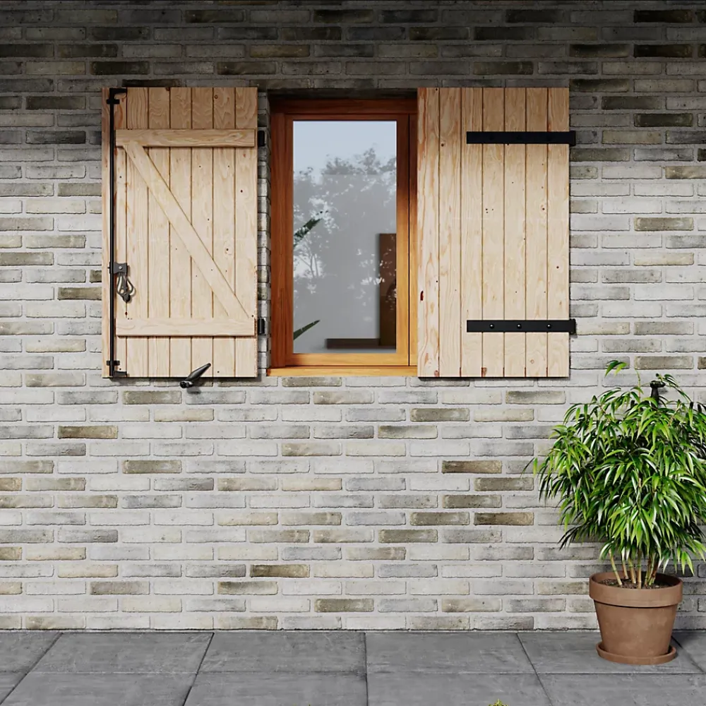 Fortia Volet Battant<Volet battant bois naturel - l.120 x H.135 cm - 2 vantaux