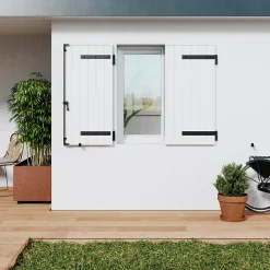 Fortia Volet Battant<Volet battant uPVC blanc - l.120 x H.135 cm - 2 vantaux