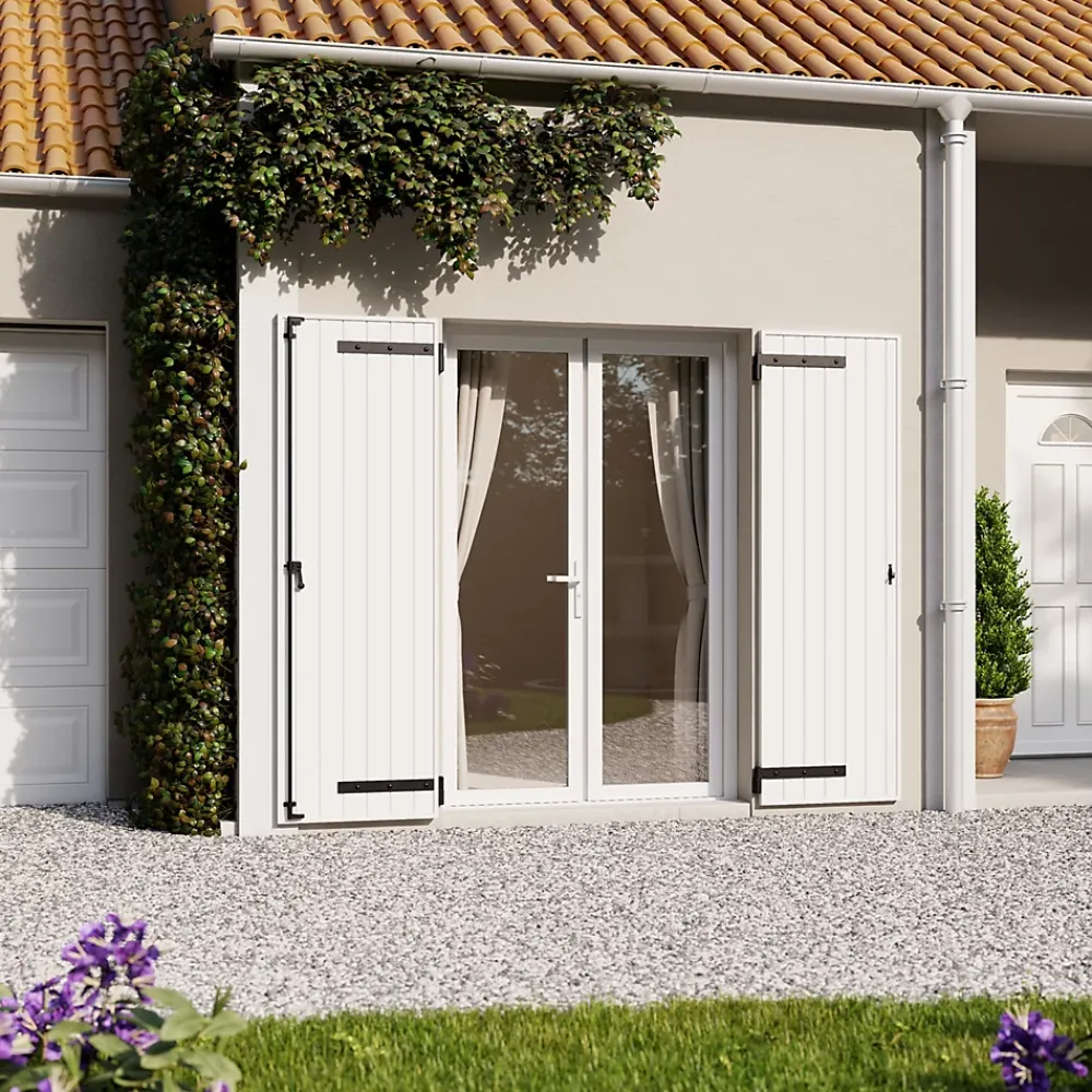 Fortia Volet Battant<Volet battant uPVC blanc - l.120 x H.215 cm - 2 vantaux