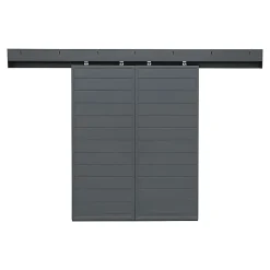 Fortia Volet Coulissant<Volet coulissant aluminium anthracite - l.120 x H.135 cm - 2 vantaux