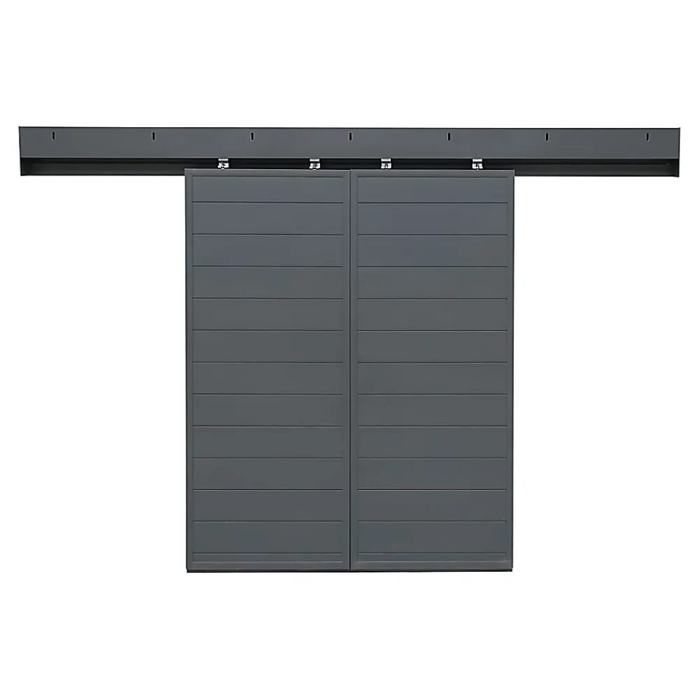 Fortia Volet coulissant aluminium anthracite - l.100 x H.125 cm - 2 vantaux- Volet Coulissant