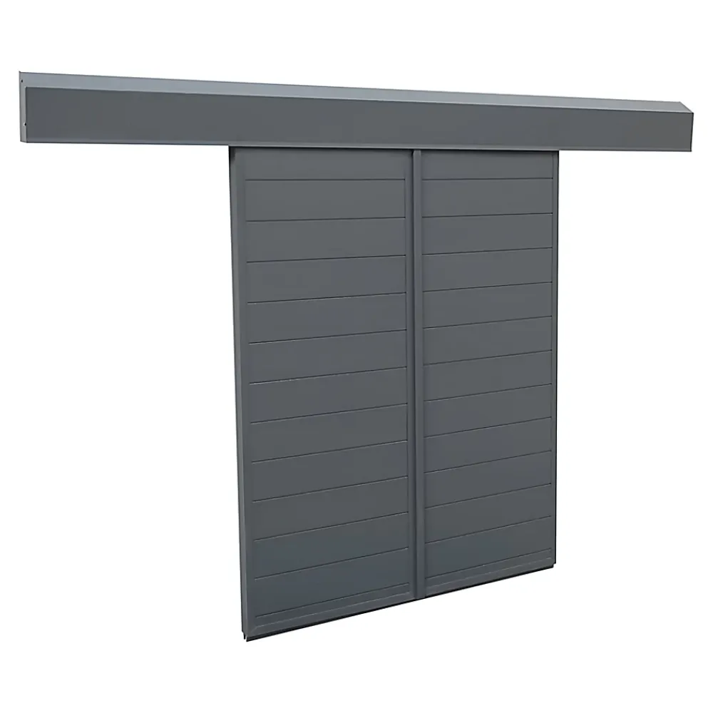 Fortia Volet coulissant aluminium anthracite - l.100 x H.125 cm - 2 vantaux- Volet Coulissant