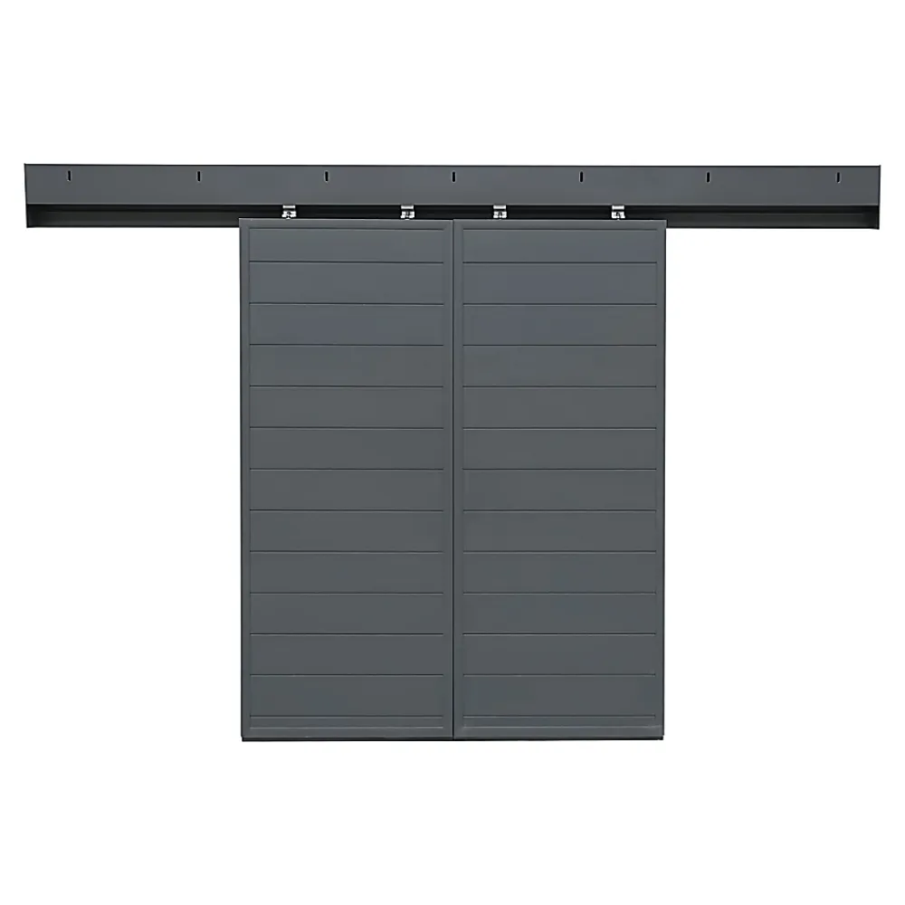 Fortia Volet Coulissant<Volet coulissant aluminium anthracite - l.90 x H.155 cm - 2 vantaux