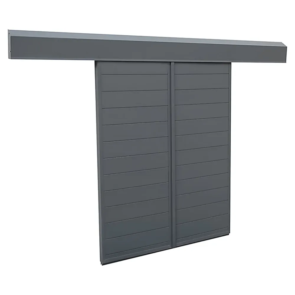 Fortia Volet Coulissant<Volet coulissant aluminium anthracite - l.90 x H.155 cm - 2 vantaux