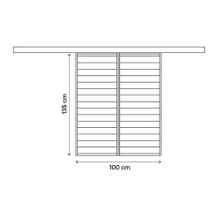 Fortia Volet Coulissant<Volet coulissant aluminium anthracite - l.100 x H.135 cm - 2 vantaux