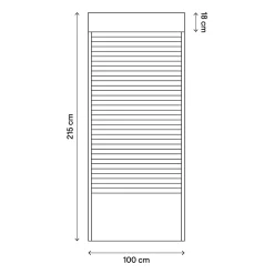 Fortia Volet Roulant<Volet roulant aluminium anthracite - ouverture motorisée - - l.100 x H.215 cm