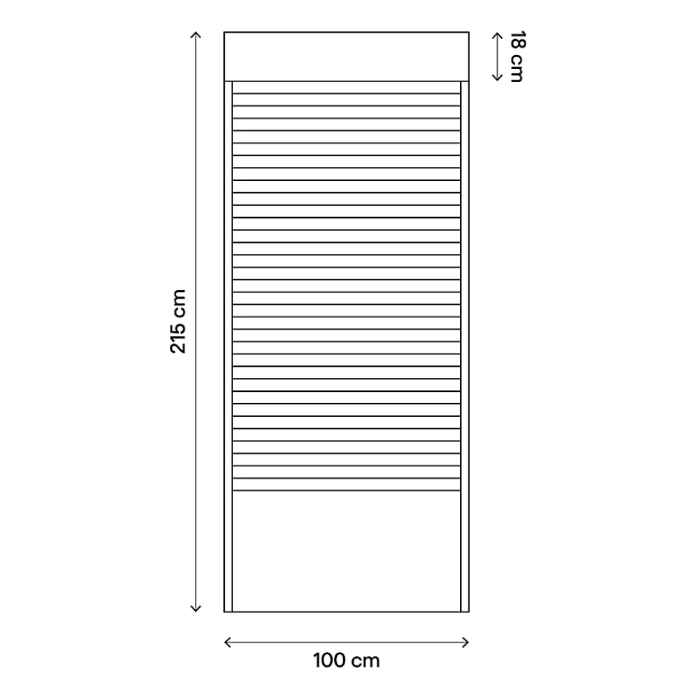 Fortia Volet Roulant<Volet roulant aluminium anthracite - ouverture motorisée - - l.100 x H.215 cm