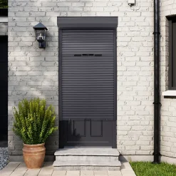 Fortia Volet roulant aluminium anthracite - ouverture manuelle - - l.100 x H.220 cm- Volet Roulant