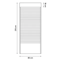 Fortia Volet Roulant<Volet roulant aluminium anthracite - ouverture motorisée - - l.80 x H.215 cm
