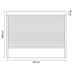 Fortia Volet roulant aluminium anthracite - ouverture motorisée - - l.240 x H.200 cm- Volet Roulant