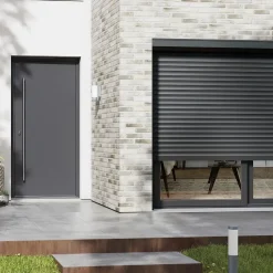 Fortia Volet roulant aluminium anthracite - ouverture motorisée - - l.240 x H.200 cm- Volet Roulant