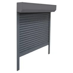Fortia Volet roulant aluminium anthracite - ouverture motorisée - - l.90 x H.155 cm- Volet Roulant