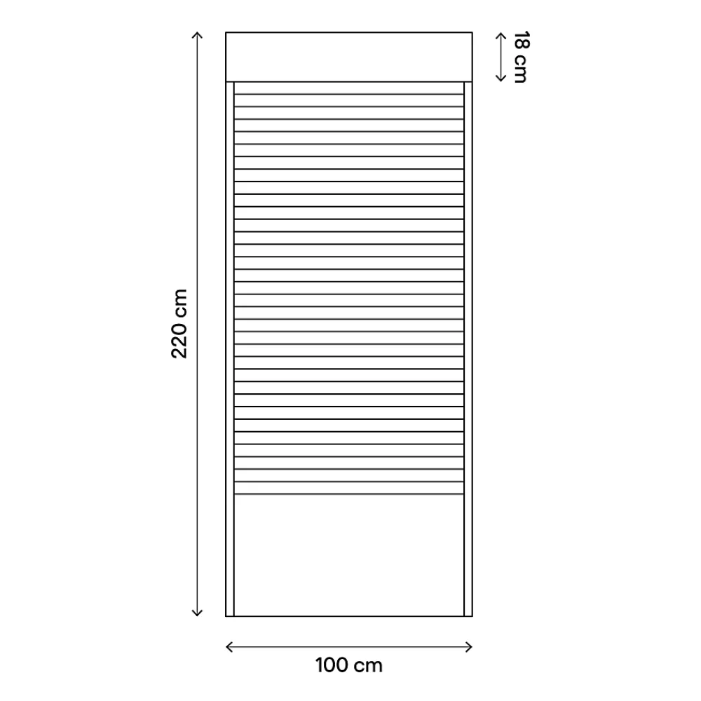 Fortia Volet Roulant<Volet roulant aluminium blanc - ouverture manuelle - - l.100 x H.220 cm