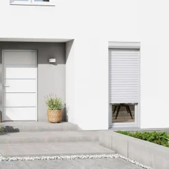 Fortia Volet roulant aluminium blanc - ouverture motorisée - - l.120 x H.215 cm- Volet Roulant