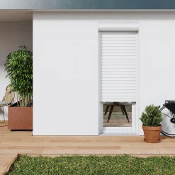 Fortia Volet roulant aluminium blanc - ouverture motorisée - - l.120 x H.215 cm- Volet Roulant