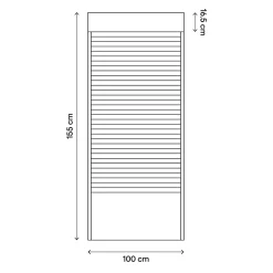 Fortia Volet roulant aluminium blanc - ouverture motorisée - - l.100 x H.155 cm- Volet Roulant