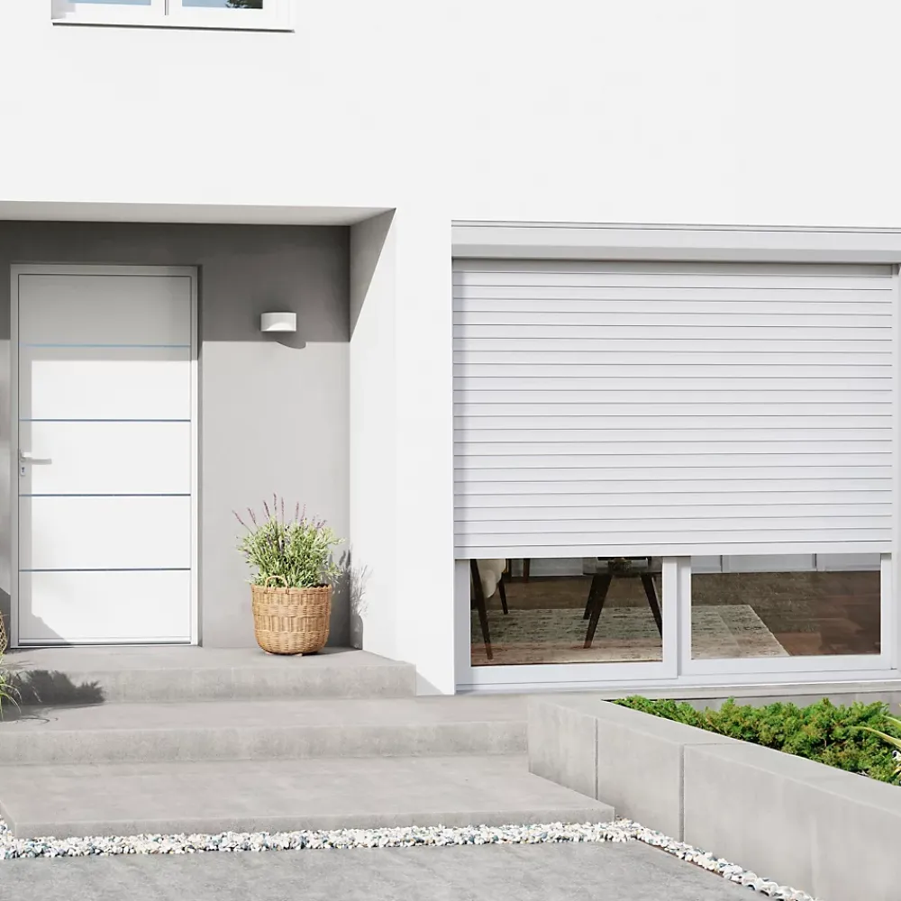 Fortia Volet Roulant<Volet roulant aluminium blanc - ouverture motorisée - - l.240 x H.215 cm