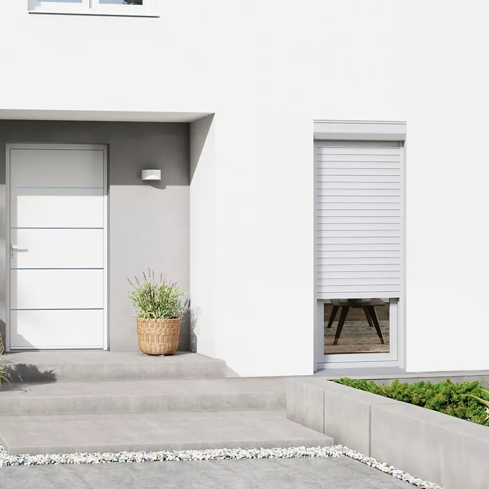 Fortia Volet Roulant<Volet roulant aluminium blanc - ouverture motorisée - - l.100 x H.215 cm