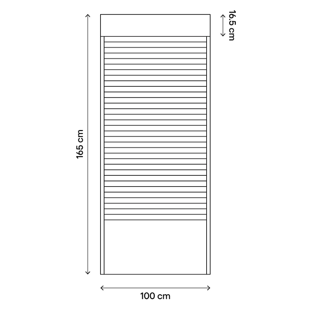 Fortia Volet roulant aluminium blanc - ouverture motorisée - - l.100 x H.165 cm- Volet Roulant