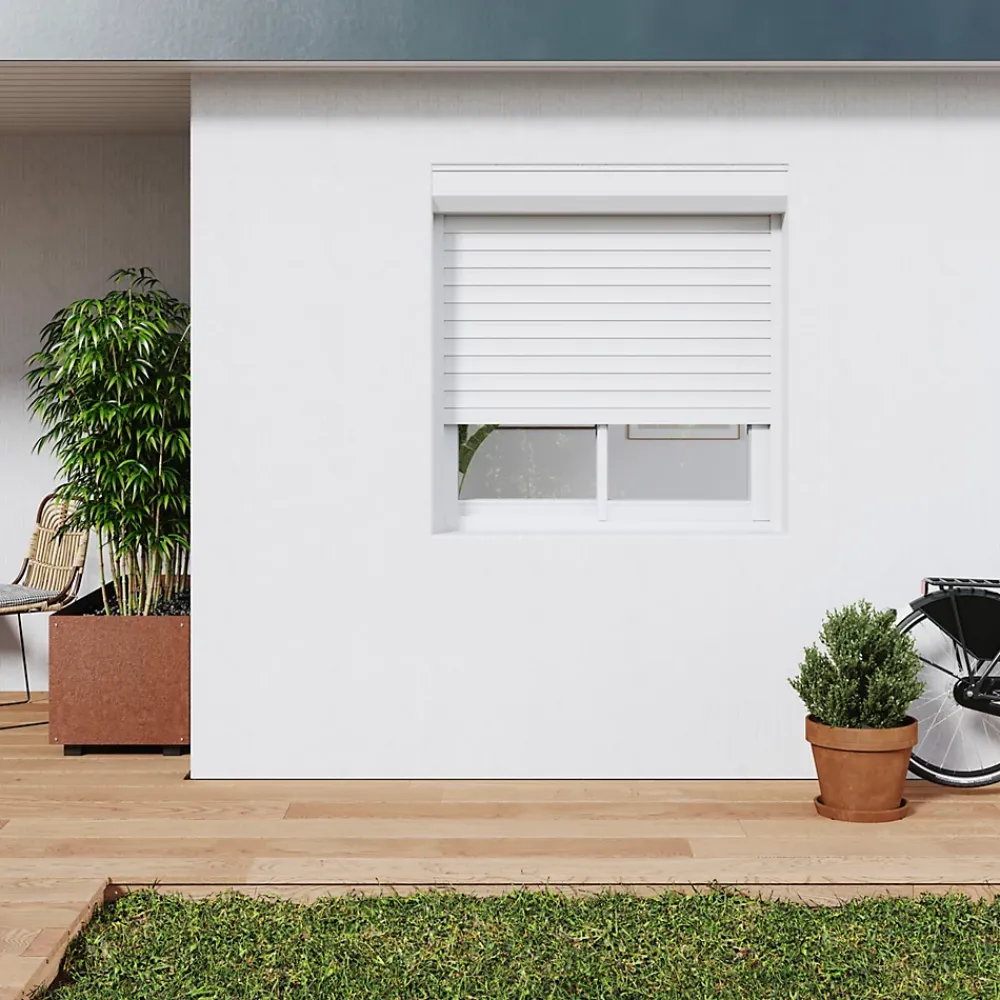 Fortia Volet roulant aluminium blanc - ouverture motorisée - - l.100 x H.165 cm- Volet Roulant