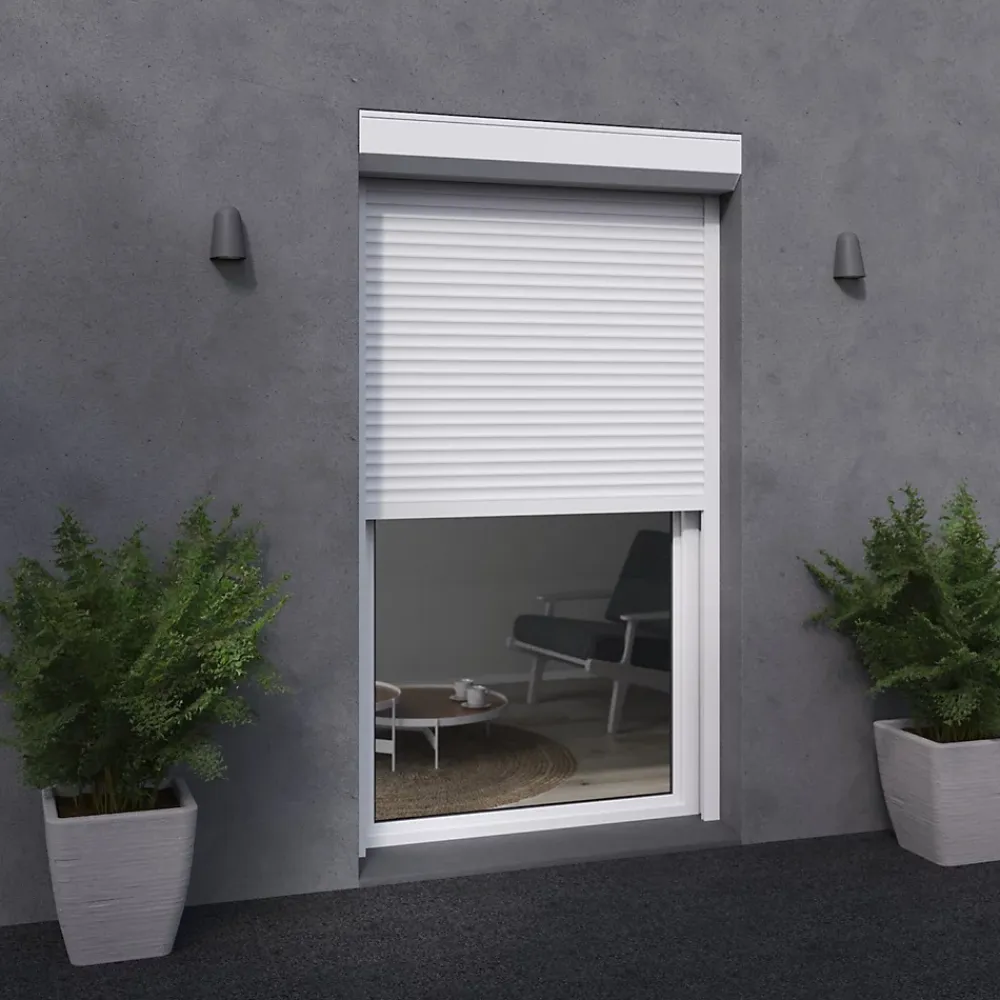 France Combi Volet Roulant<Volet roulant électrique en aluminium L. 120 x H. 215 cm blanc