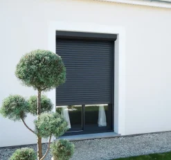 Avosdim Volet Roulant Électrique Radio - Alu Gris Anthracite - L180 x H215 cm - Motorise - Recoupable- Volet Roulant