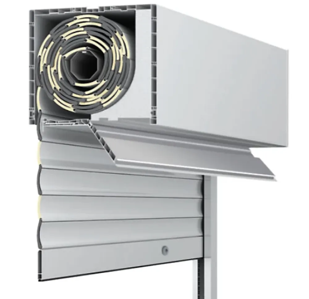 3 in 1 Volet Roulant<Volet roulant motorisé D-ROLL-50 RAL 9016 Solus - Filaire (L.: 2700 mm x H.: 2200 mm)