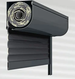 3 in 1 Volet Roulant<Volet roulant motorisé STANDART ROUND RAL 7016 Sompfy Oximo Radio (L.: 1400 mm x H.: 2150 mm)