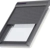 Velux Volet roulant rigide pour fenêtre de toit, gris anthracite, à énergie solaire, l.78 x H.140 cm, SSL MK08 0000S- Volet Roulant De Fenêtre De Toit|Volet Roulant De Fenêtre De Toit