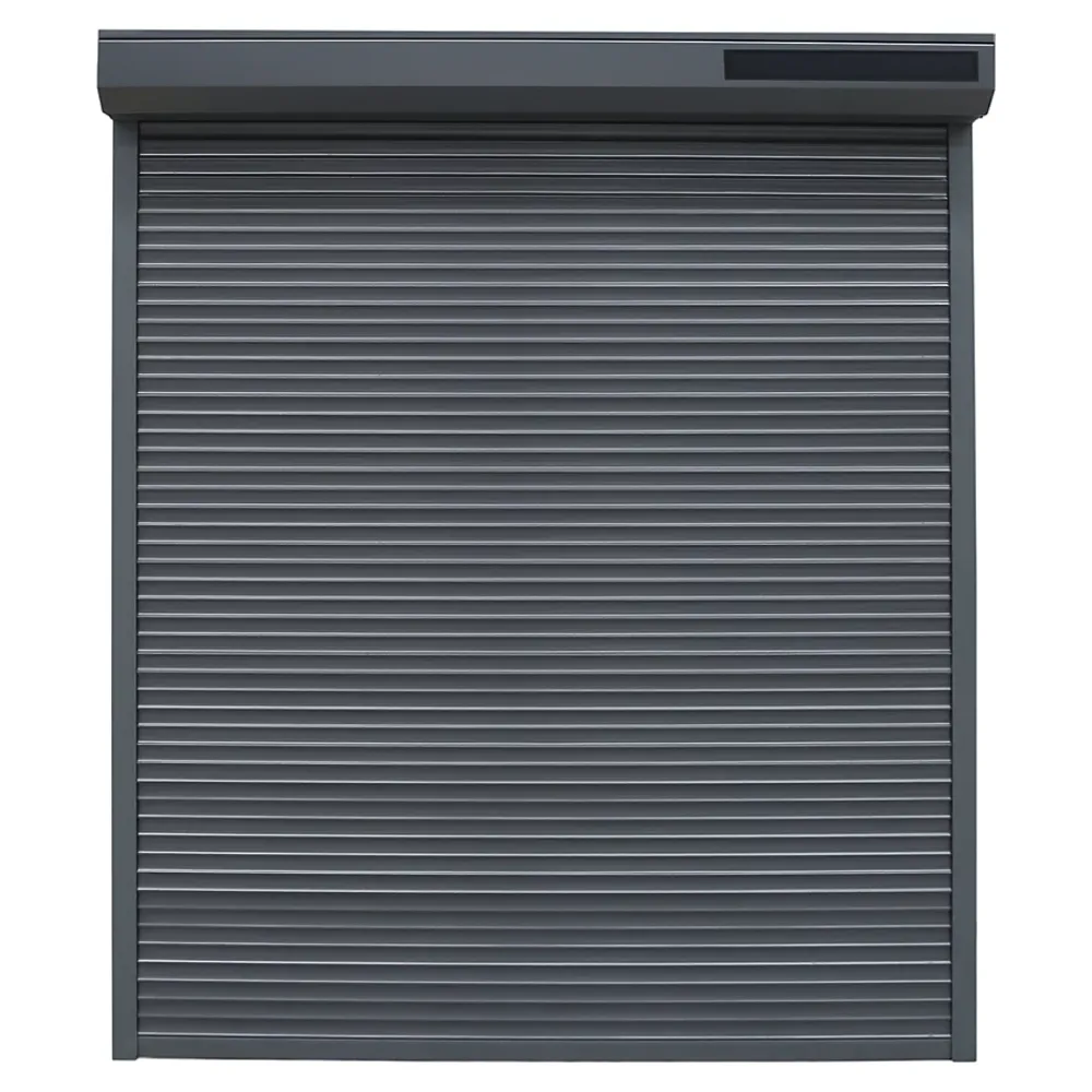 Fortia Volet roulant solaire aluminium anthracite - ouverture motorisée - - l.120 x H.135 cm- Volet Roulant