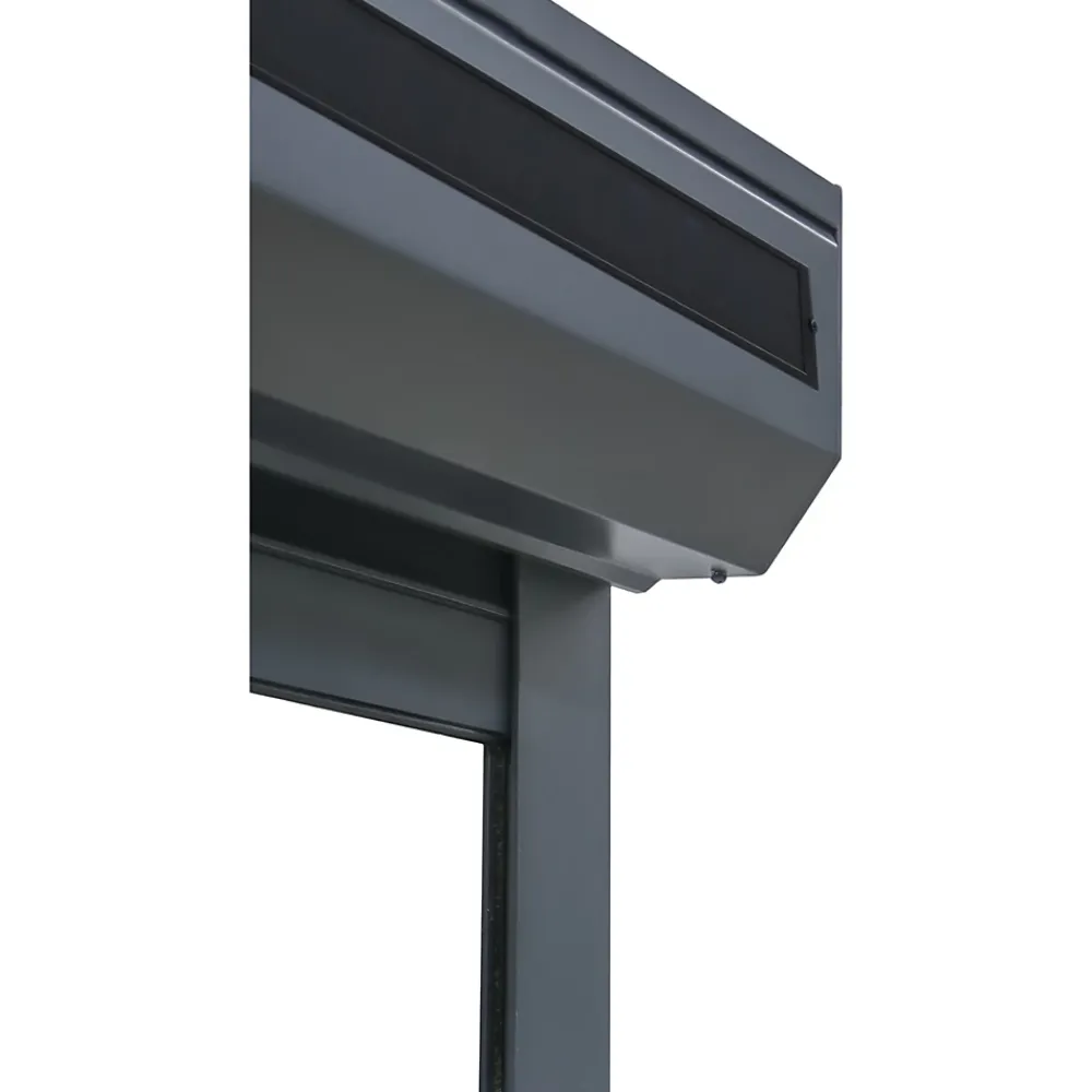 Fortia Volet roulant solaire aluminium anthracite - ouverture motorisée - - l.120 x H.135 cm- Volet Roulant