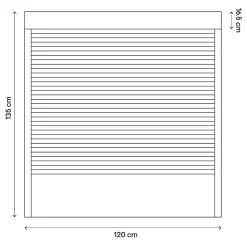 Fortia Volet roulant solaire aluminium anthracite - ouverture motorisée - - l.120 x H.135 cm- Volet Roulant