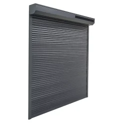 Fortia Volet roulant solaire aluminium anthracite - ouverture motorisée - - l.90 x H.135 cm- Volet Roulant