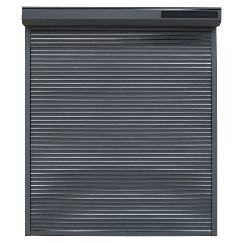 Fortia Volet roulant solaire aluminium anthracite - ouverture motorisée - - l.90 x H.135 cm- Volet Roulant