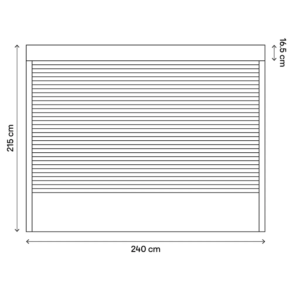Fortia Volet roulant solaire aluminium anthracite - ouverture motorisée - - l.240 x H.215 cm- Volet Roulant