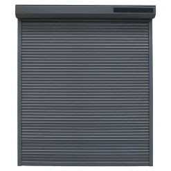 Fortia Volet roulant solaire aluminium anthracite - ouverture motorisée - - l.240 x H.215 cm- Volet Roulant