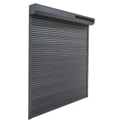 Fortia Volet roulant solaire aluminium anthracite - ouverture motorisée - - l.120 x H.125 cm- Volet Roulant