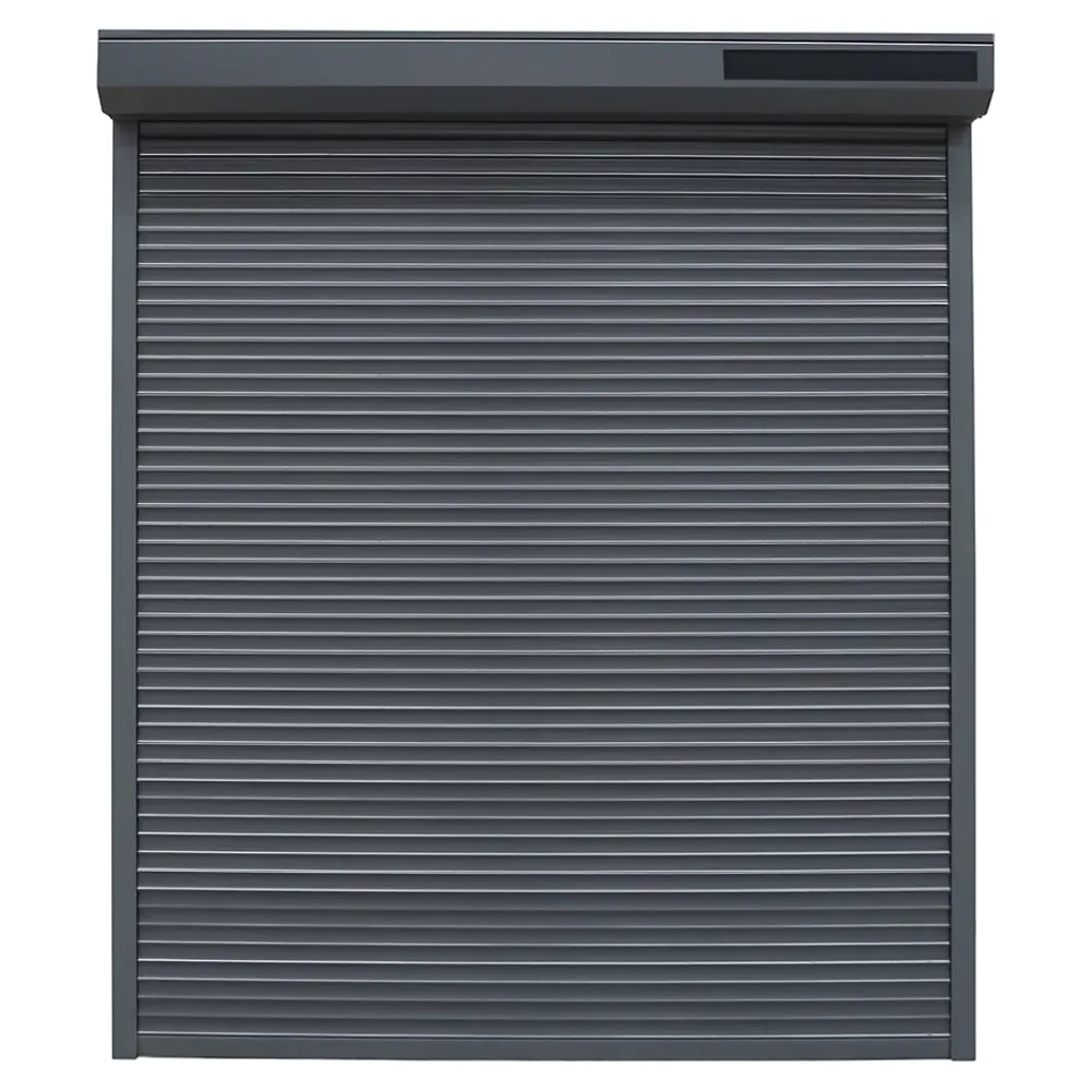 Fortia Volet roulant solaire aluminium anthracite - ouverture motorisée - - l.120 x H.125 cm- Volet Roulant