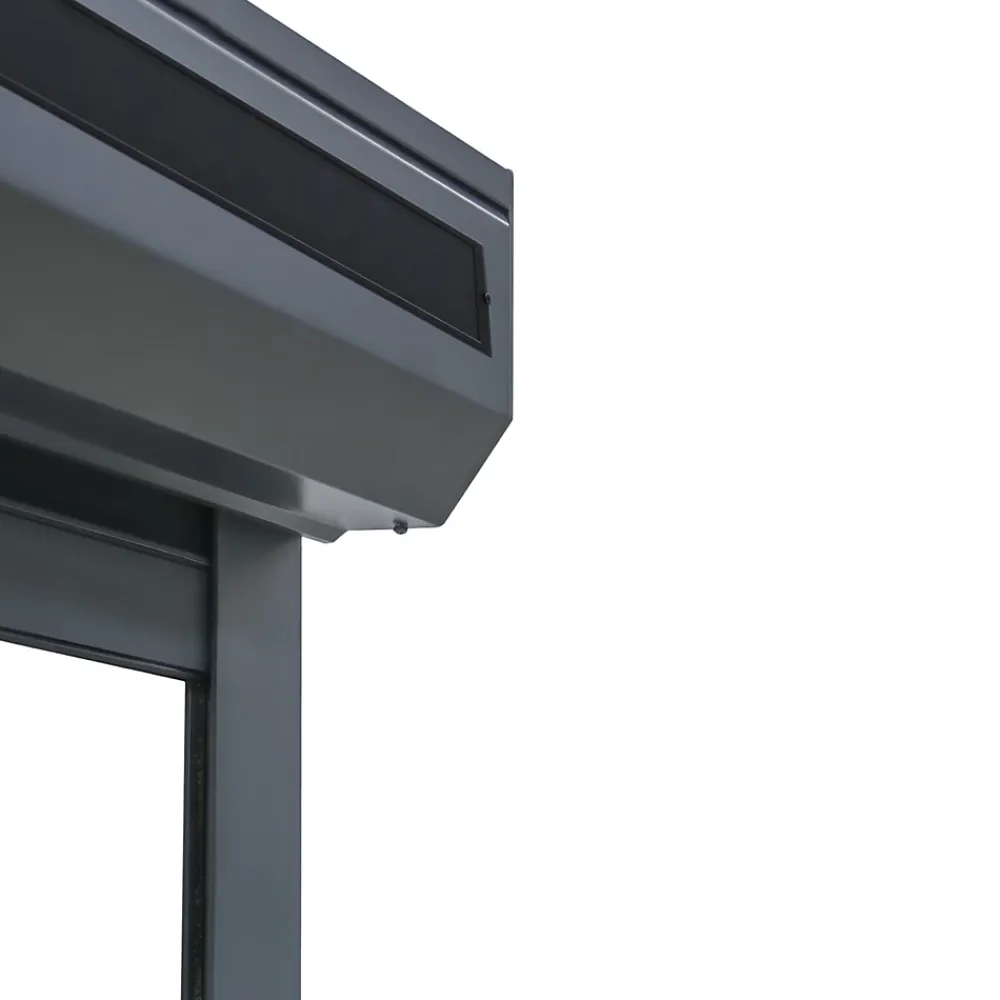 Fortia Volet roulant solaire aluminium anthracite - ouverture motorisée - - l.120 x H.125 cm- Volet Roulant