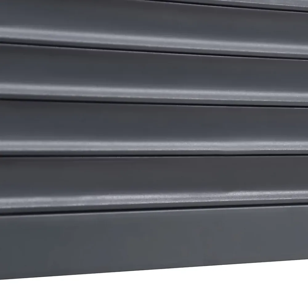 Fortia Volet roulant solaire aluminium anthracite - ouverture motorisée - - l.120 x H.125 cm- Volet Roulant