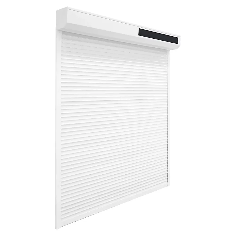 Fortia Volet roulant solaire aluminium blanc - ouverture motorisée - - l.240 x H.215 cm- Volet Roulant