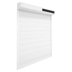 Fortia Volet roulant solaire aluminium blanc - ouverture motorisée - - l.100 x H.125 cm- Volet Roulant