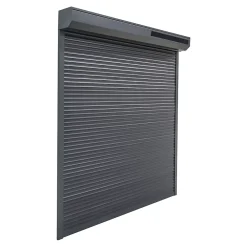 Fortia Volet roulant solaire aluminium anthracite - ouverture motorisée - - l.100 x H.125 cm- Volet Roulant