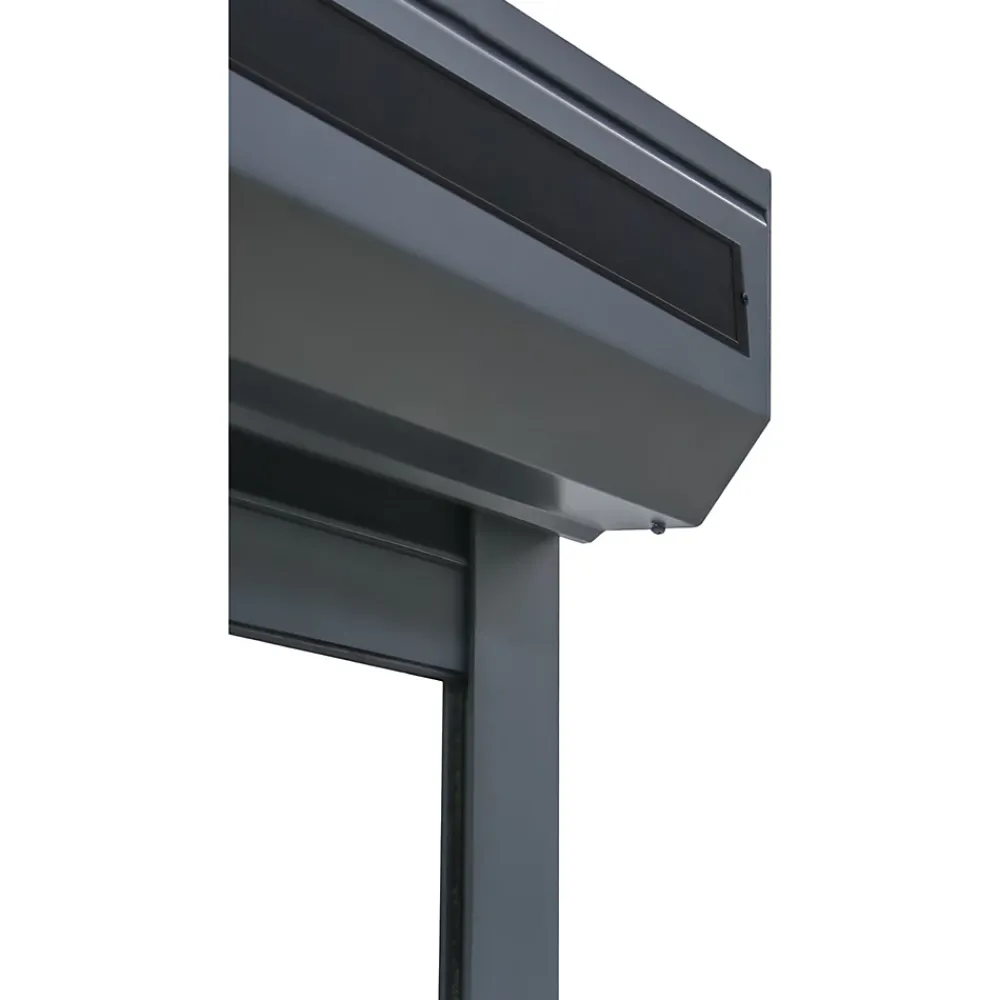 Fortia Volet roulant solaire aluminium anthracite - ouverture motorisée - - l.100 x H.125 cm- Volet Roulant