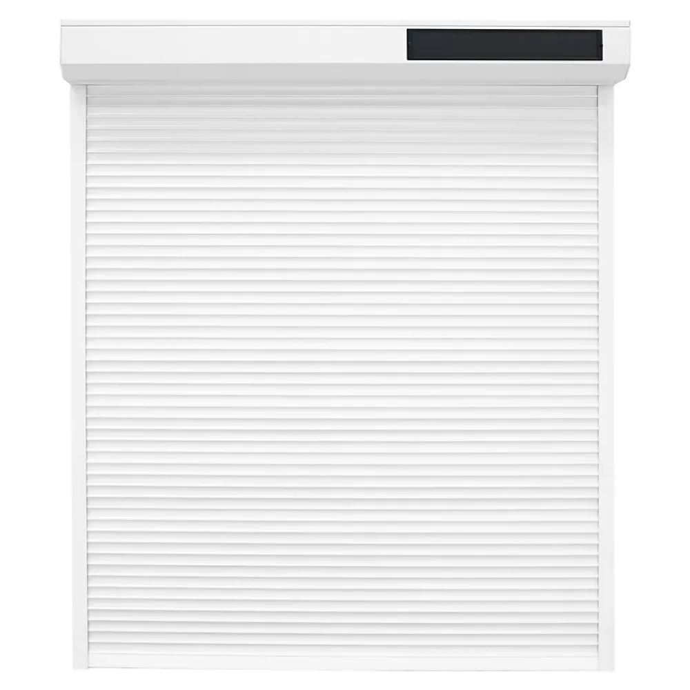 Fortia Volet roulant solaire aluminium blanc - ouverture motorisée - - l.120 x H.215 cm- Volet Roulant