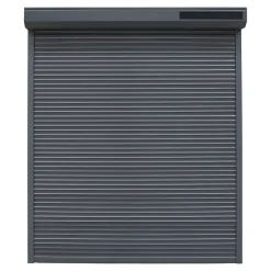 Fortia Volet roulant solaire aluminium anthracite - ouverture motorisée - - l.140 x H.215 cm- Volet Roulant