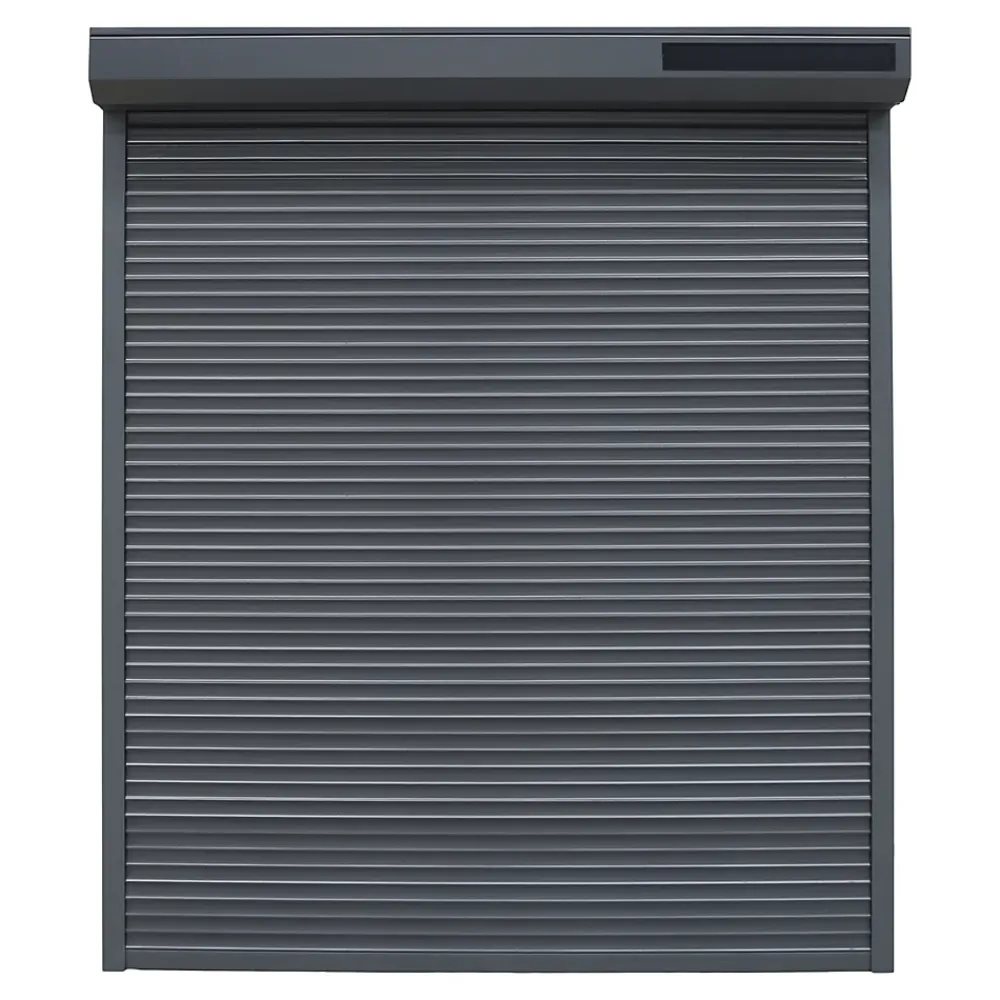 Fortia Volet roulant solaire aluminium anthracite - ouverture motorisée - - l.140 x H.215 cm- Volet Roulant
