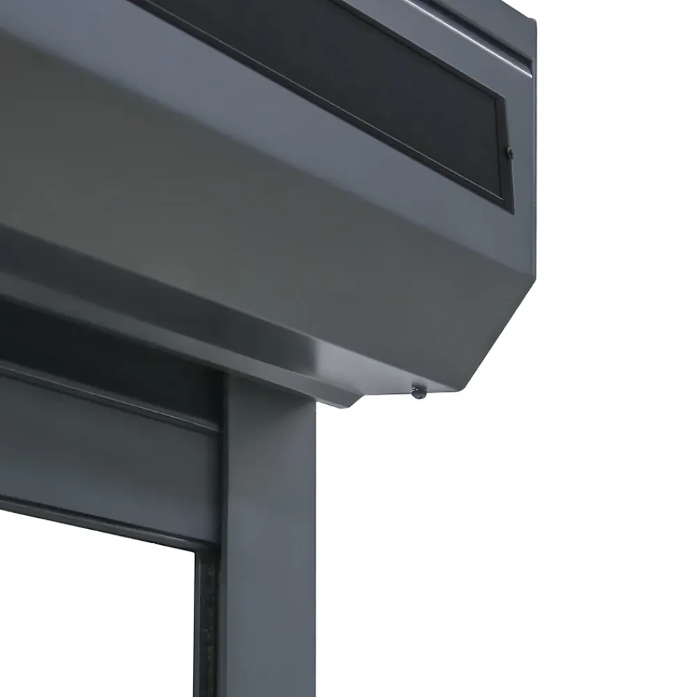 Fortia Volet roulant solaire aluminium anthracite - ouverture motorisée - - l.140 x H.215 cm- Volet Roulant